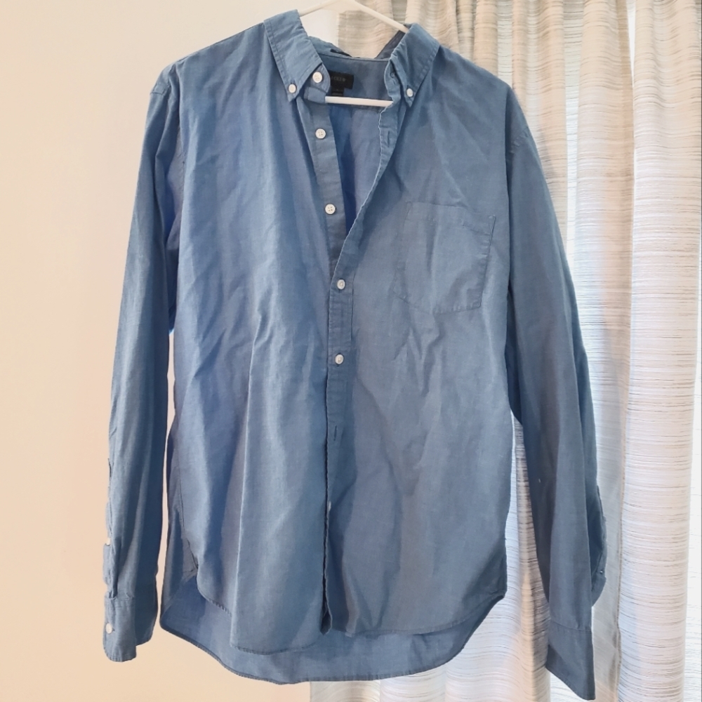J. Crew Slim fit blue button down 100% cotton